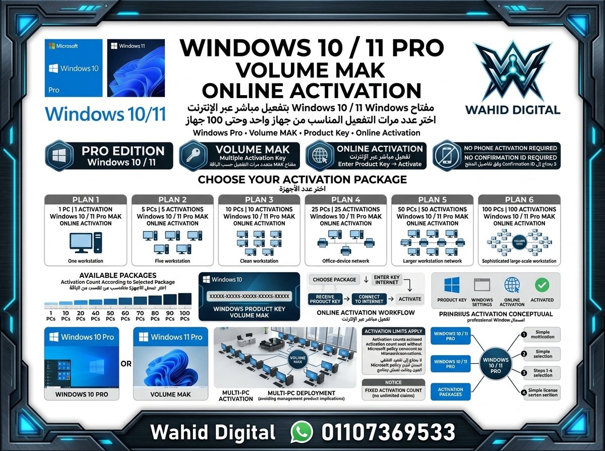 Windows 10 / 11 Pro Volume MAK